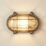 Merchant Flush Oval Bulkhead Light IP64 - Raw Brass