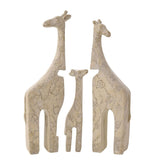 Fitting Family of Giraffes Three Piece Figurine - Off White
