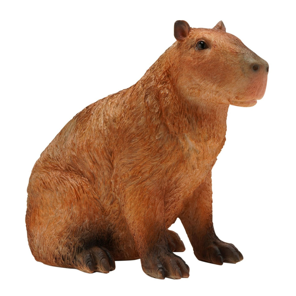 Sitting Capybara Resin Figurine 29.5cm - Brown