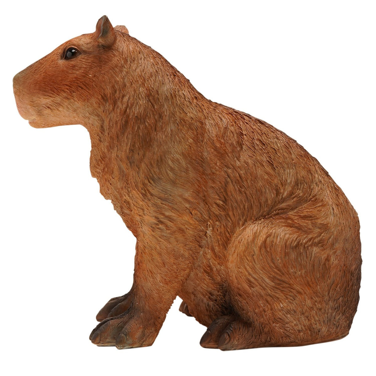 Sitting Capybara Resin Figurine 29.5cm - Brown