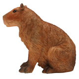 Sitting Capybara Resin Figurine 29.5cm - Brown