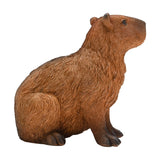 Sitting Capybara Polystone Resin Figurine 14cm - Brown