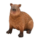 Sitting Capybara Polystone Resin Figurine 14cm - Brown