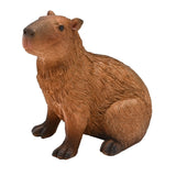 Sitting Capybara Polystone Resin Figurine 14cm - Brown