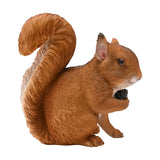 Sitting Squirrel Resin Figurine with Pine Cone 6.5cm - Brown