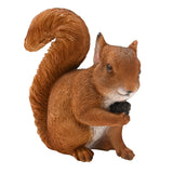 Sitting Squirrel Resin Figurine with Pine Cone 6.5cm - Brown