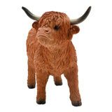 Standing Highland Cow Resin Figurine 15cm - Brown