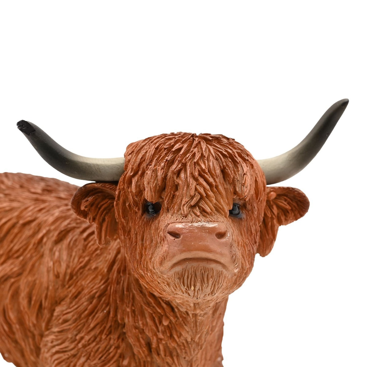 Standing Highland Cow Resin Figurine 15cm - Brown