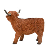 Standing Highland Cow Resin Figurine 15cm - Brown