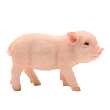 Standing Pig Resin Figurine with Curly Tail 14.5cm - Blush