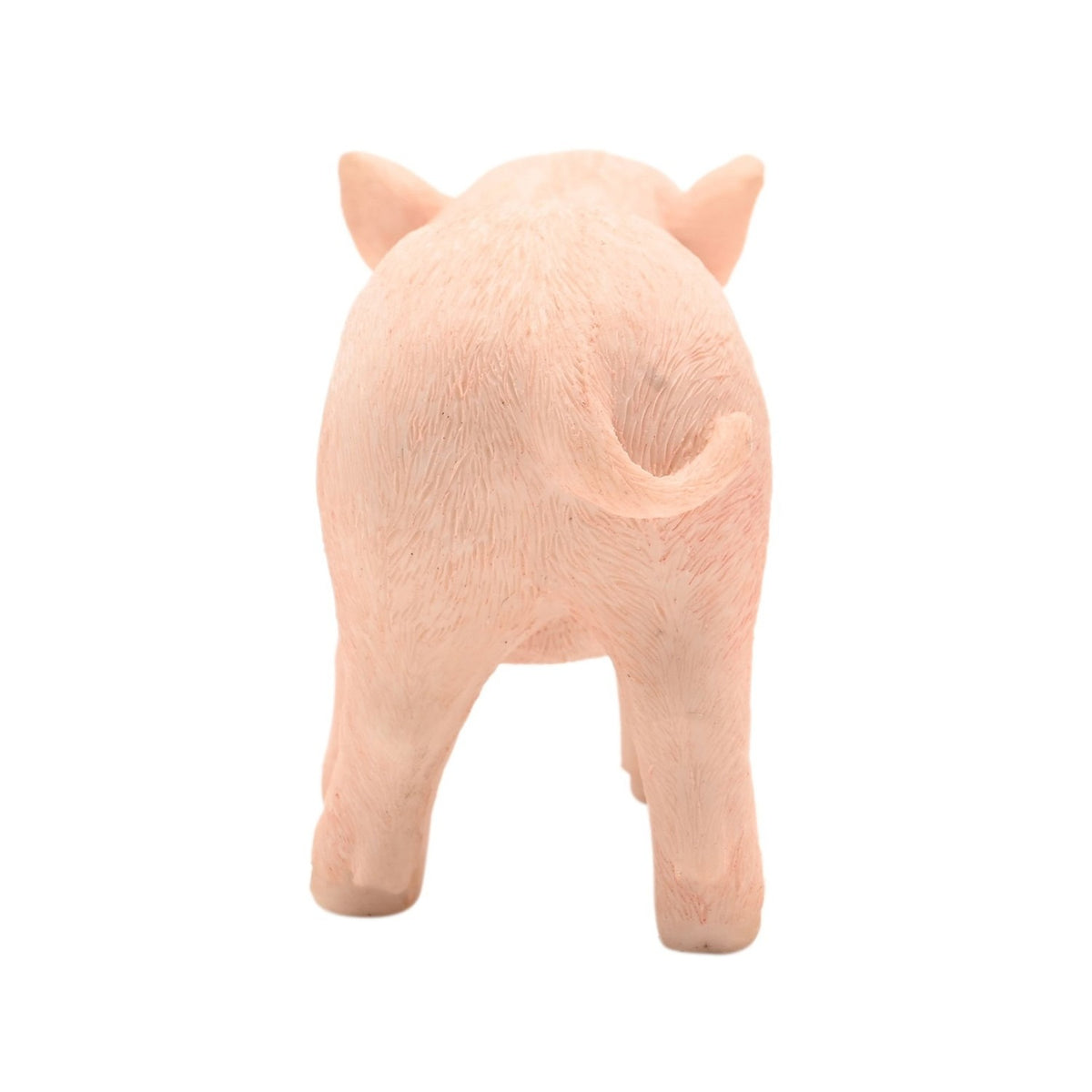 Standing Pig Resin Figurine with Curly Tail 14.5cm - Blush