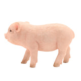 Standing Pig Resin Figurine with Curly Tail 14.5cm - Blush