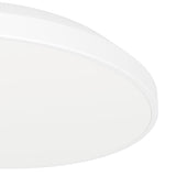 Close-up of the Nelbenne LED Downlight 24cm in white, showing the round, slim profile with a flat plastic diffuser and stepped rim, against a plain white background.