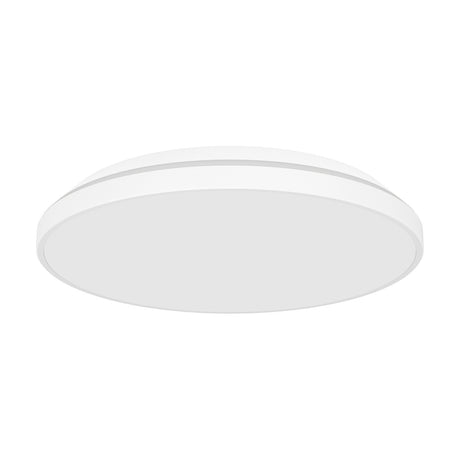 Nelbenne LED Downlight 24cm in white, a round, slim ceiling fixture with a flat diffuser and stepped rim, shown at an angle on a plain white background.