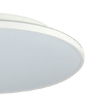 Close-up of the Nelbenne LED Downlight 38cm in white, showing the round plastic body, opal diffuser, and slim white rim against a plain background.
