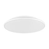 Nelbenne LED Downlight 38cm in white, a round slim ceiling fixture with an opal diffuser and fine white rim, shown at an angle on a plain white background.