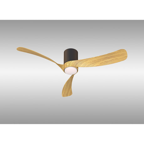 Nemo M CCT Dimmable LED Ceiling Fan Light With Remote Control - Black/Brown