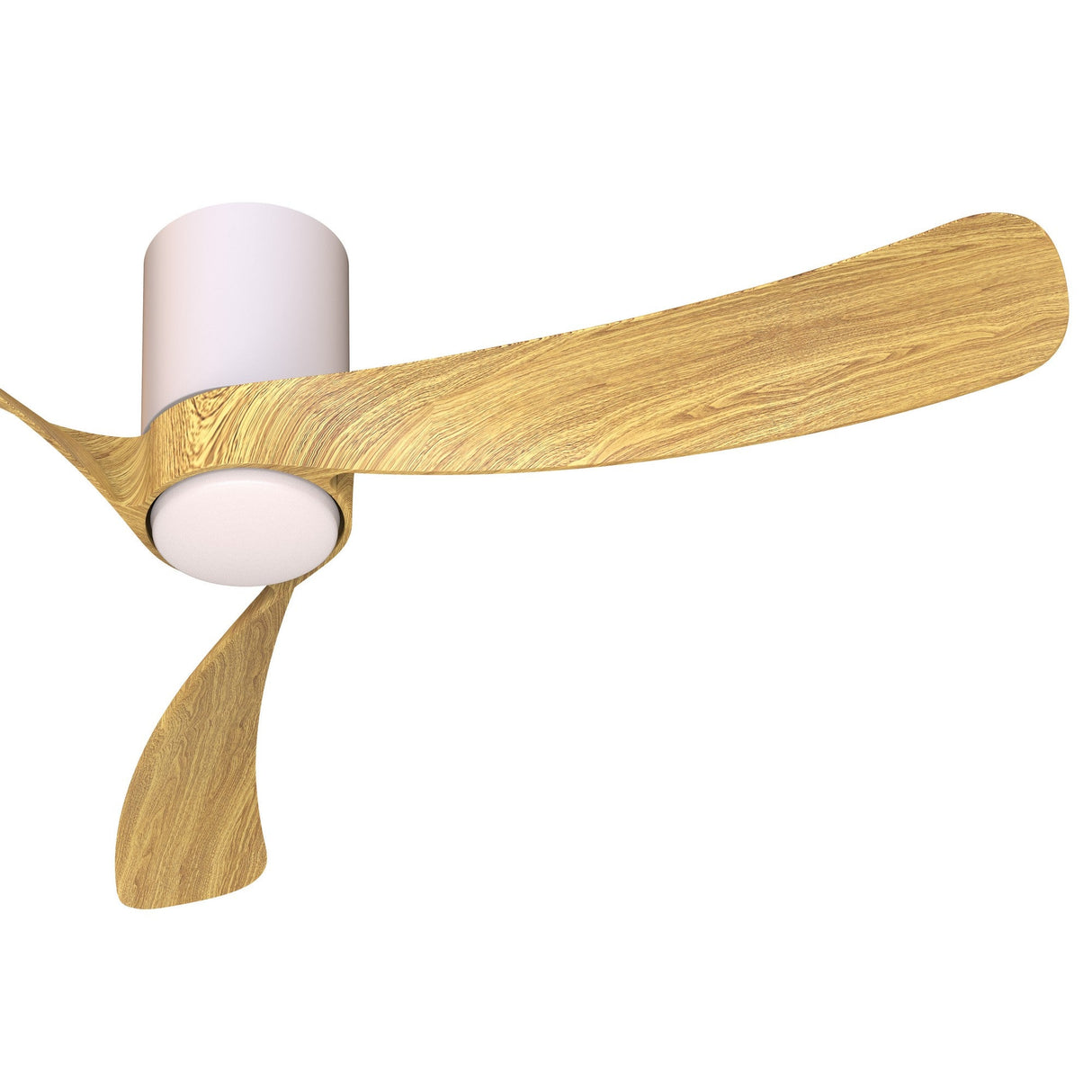 Nemo M CCT Dimmable LED Ceiling Fan Light With Remote Control - White/Brown