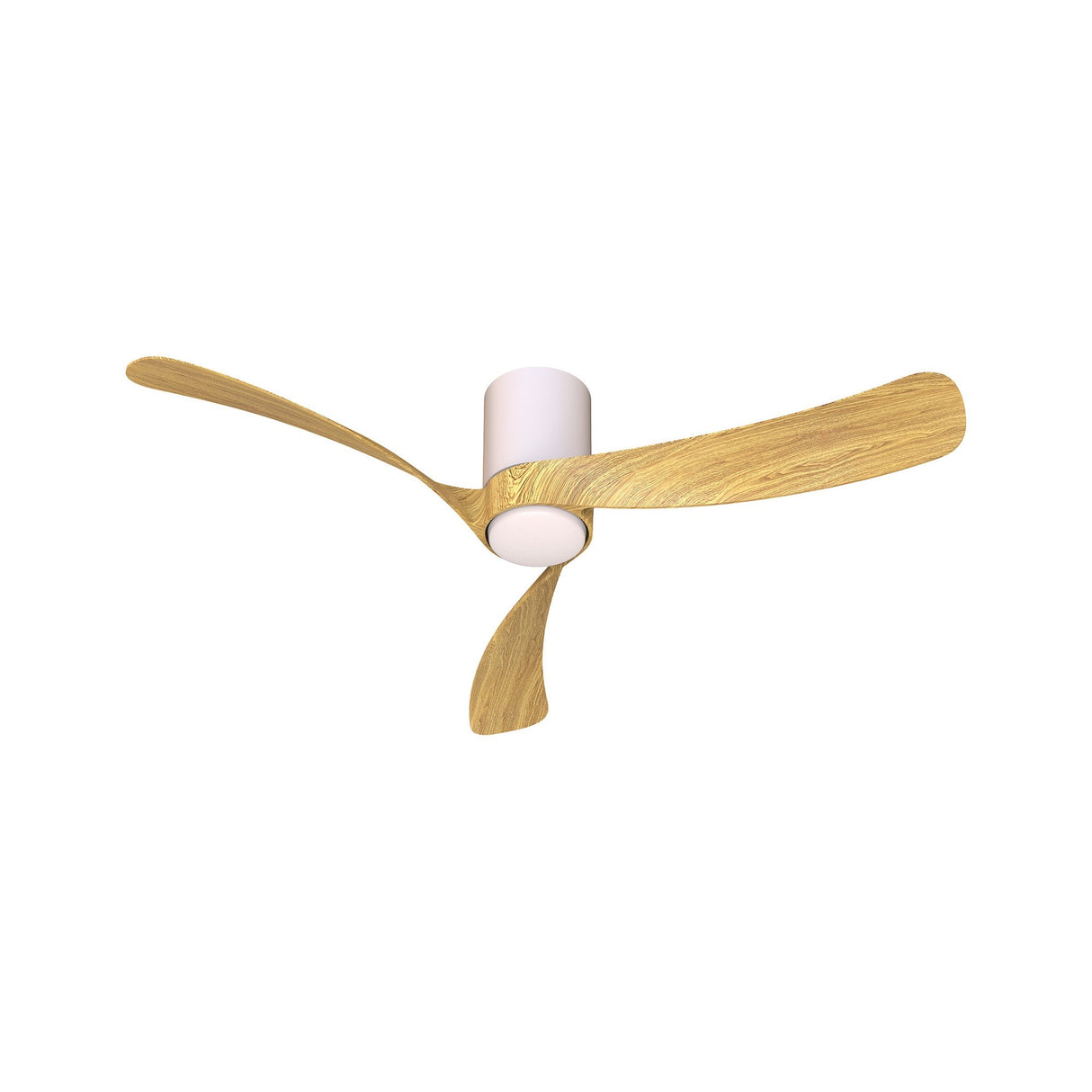 Nemo M CCT Dimmable LED Ceiling Fan Light With Remote Control - White/Brown