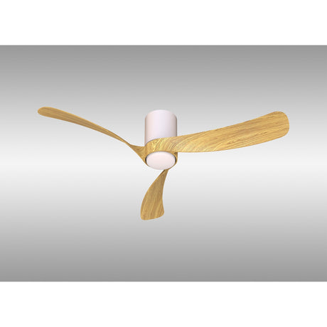 Nemo M CCT Dimmable LED Ceiling Fan Light With Remote Control - White/Brown