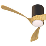 Nemo S CCT Dimmable LED Ceiling Fan Light With Remote Control - Black/Brown