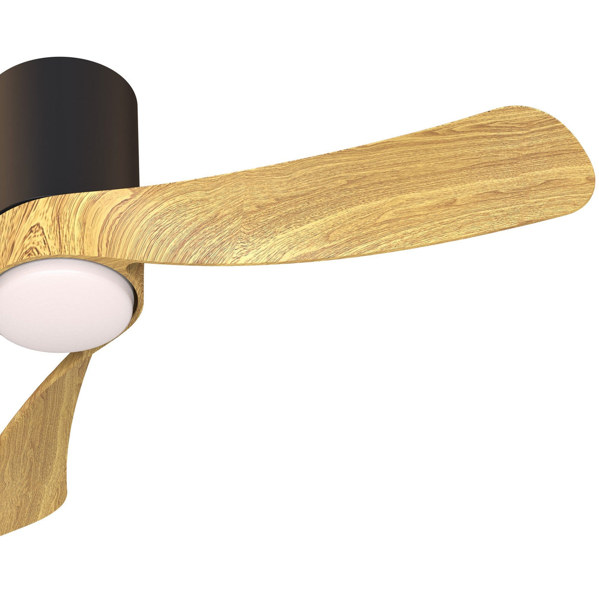 Nemo S CCT Dimmable LED Ceiling Fan Light With Remote Control - Black/Brown