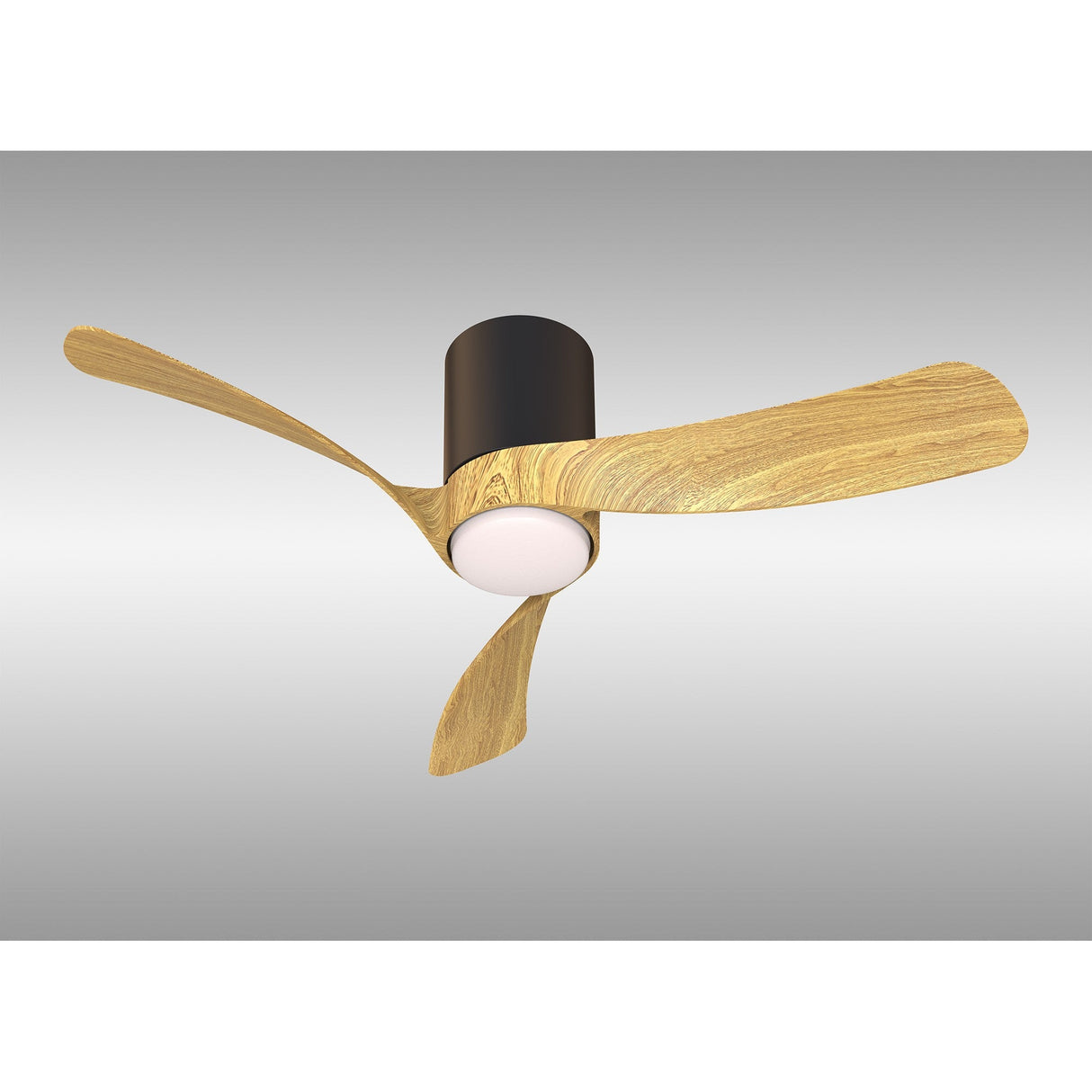 Nemo S CCT Dimmable LED Ceiling Fan Light With Remote Control - Black/Brown