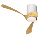 Nemo S CCT Dimmable LED Ceiling Fan Light With Remote Control - White/Brown
