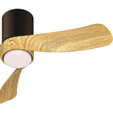 Nemo XS CCT Dimmable LED Ceiling Fan Light With Remote Control - Black/Brown
