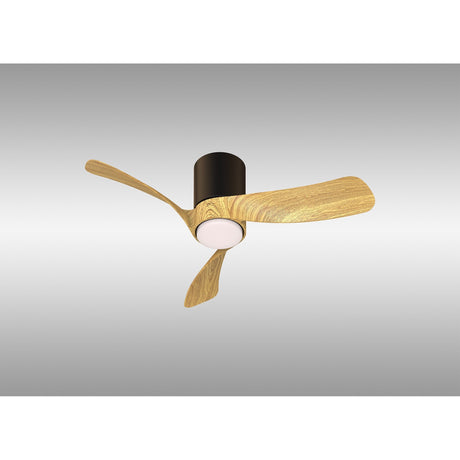 Nemo XS CCT Dimmable LED Ceiling Fan Light With Remote Control - Black/Brown