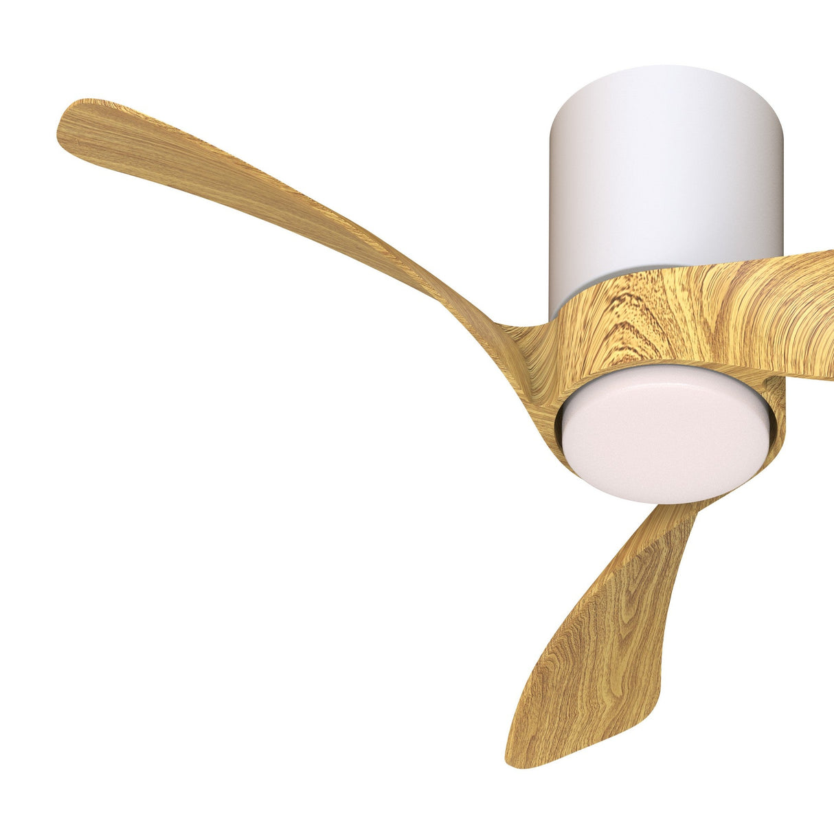 Nemo XS CCT Dimmable LED Ceiling Fan Light With Remote Control - White/Brown