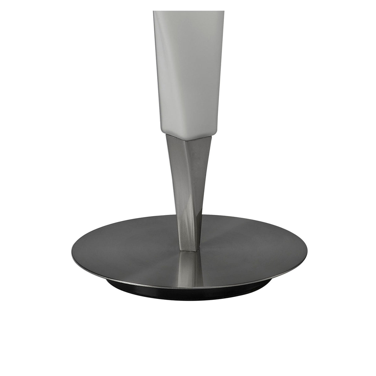 Neo 1 Light Table Lamp - Satin Nickel With Frosted White Glass