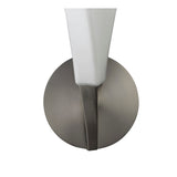 Neo Switched 1 Light Glass Wall Light With Switch - Satin Nickel