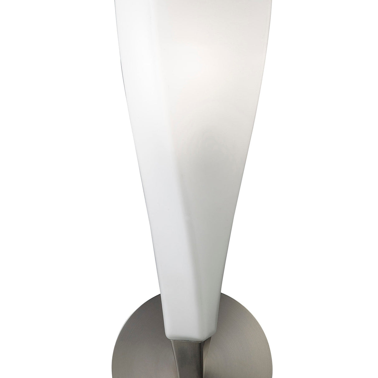 Neo Switched 1 Light Glass Wall Light With Switch - Satin Nickel