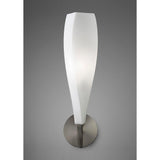 Neo Switched 1 Light Glass Wall Light With Switch - Satin Nickel