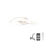 Nepal CCT Dimmable LED Ceiling Retractable Fan Light With Remote, APP & Voice Control - White