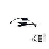 Nepal CCT Dimmable LED Ceiling Retractable Fan Light With Remote, APP & Voice Control - Black
