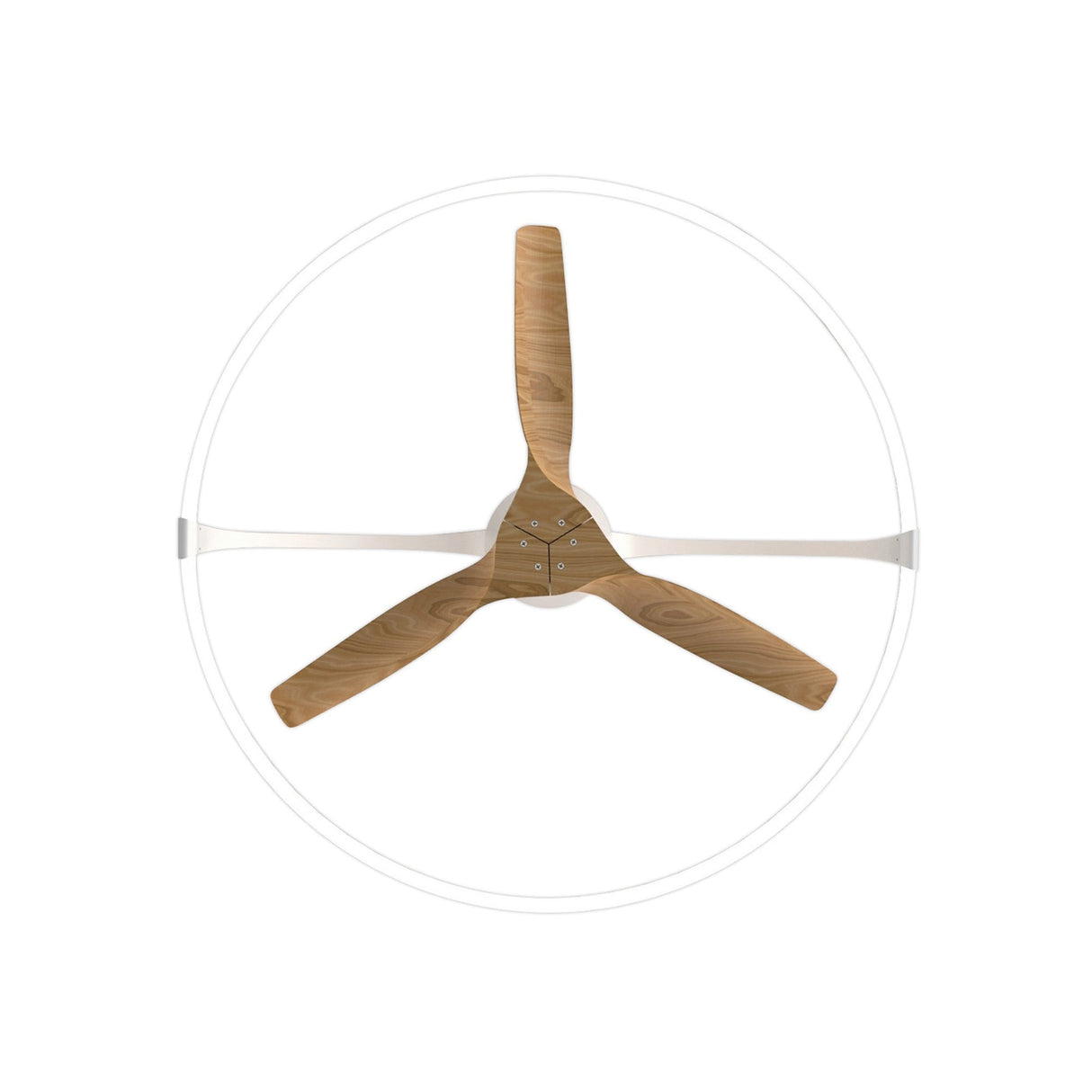 Nepal CCT Dimmable LED Ceiling Retractable Fan Light With Remote, APP & Voice Control - White/Brown