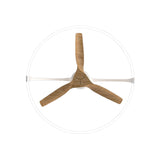 Nepal CCT Dimmable LED Ceiling Retractable Fan Light With Remote, APP & Voice Control - White/Brown