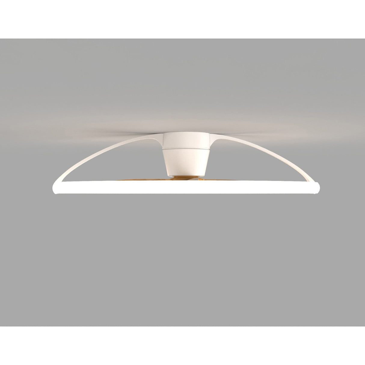 Nepal CCT Dimmable LED Ceiling Retractable Fan Light With Remote, APP & Voice Control - White/Brown