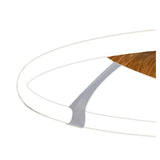 Nepal CCT Dimmable LED Ceiling Retractable Fan Light With Remote, APP & Voice Control - Silver/Brown