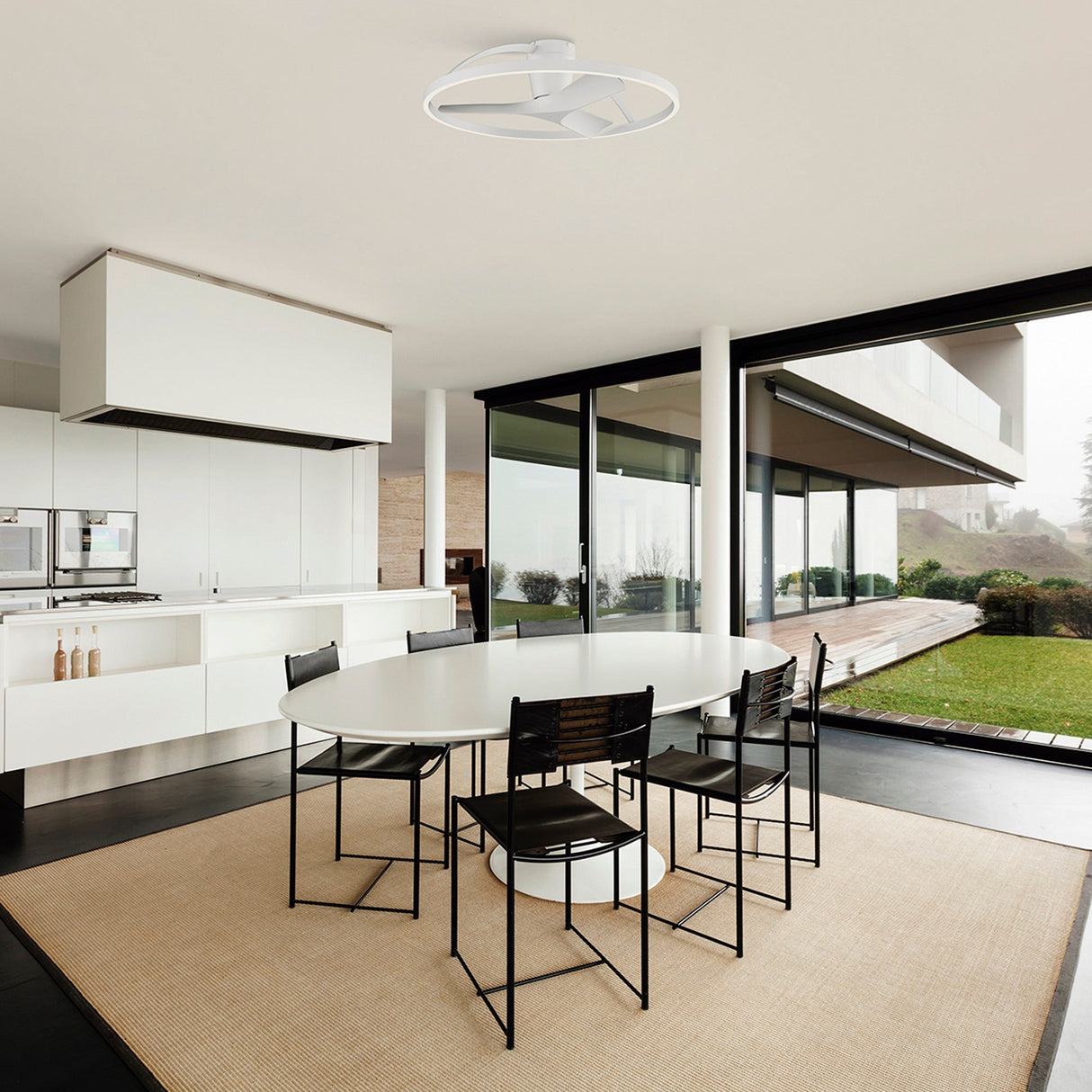 Nepal II CCT Dimmable LED Ceiling Retractable Fan Light With Remote Control - White