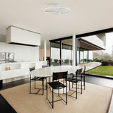 Nepal II CCT Dimmable LED Ceiling Retractable Fan Light With Remote Control - White