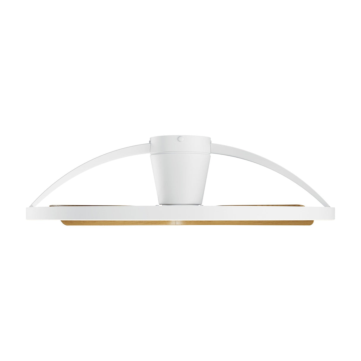 Nepal II CCT Dimmable LED Ceiling Retractable Fan Light With Remote Control - White/Brown