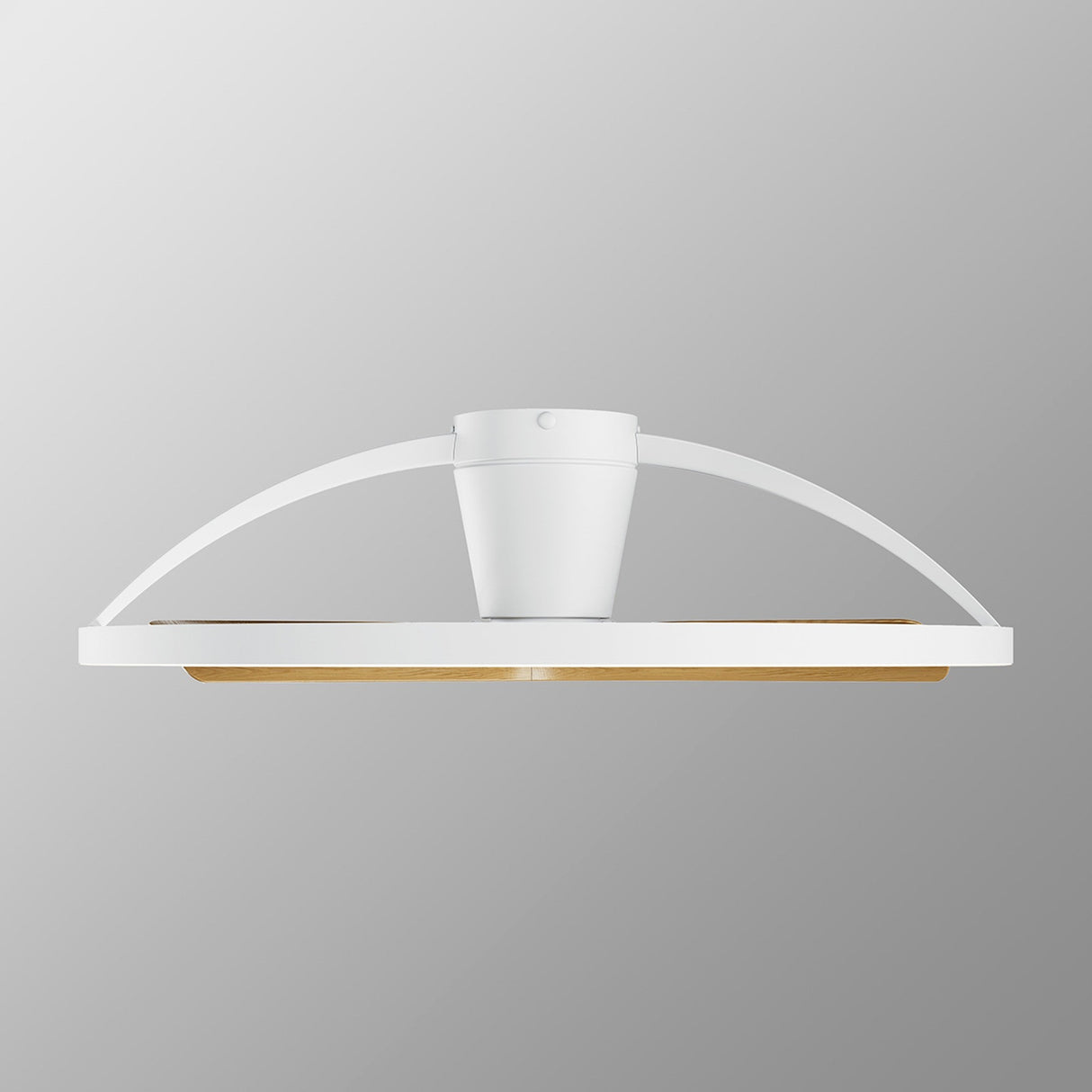 Nepal II CCT Dimmable LED Ceiling Retractable Fan Light With Remote Control - White/Brown