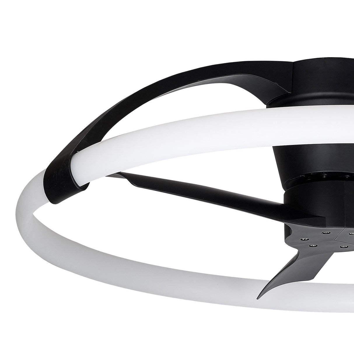 Nepal Mini CCT Dimmable LED Ceiling Retractable Fan Light With Remote & APP Control - Black