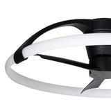 Nepal Mini CCT Dimmable LED Ceiling Retractable Fan Light With Remote & APP Control - Black