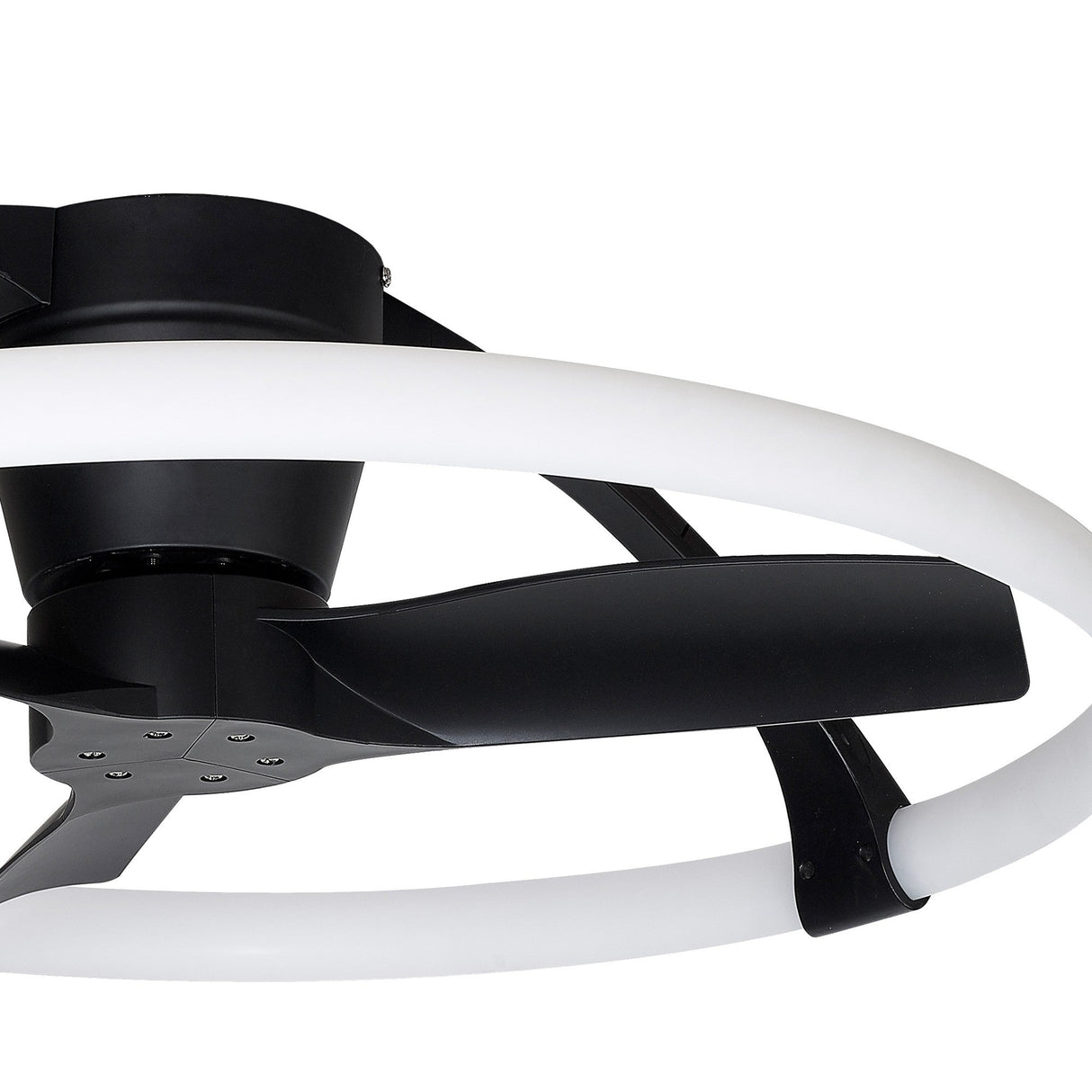 Nepal Mini CCT Dimmable LED Ceiling Retractable Fan Light With Remote & APP Control - Black