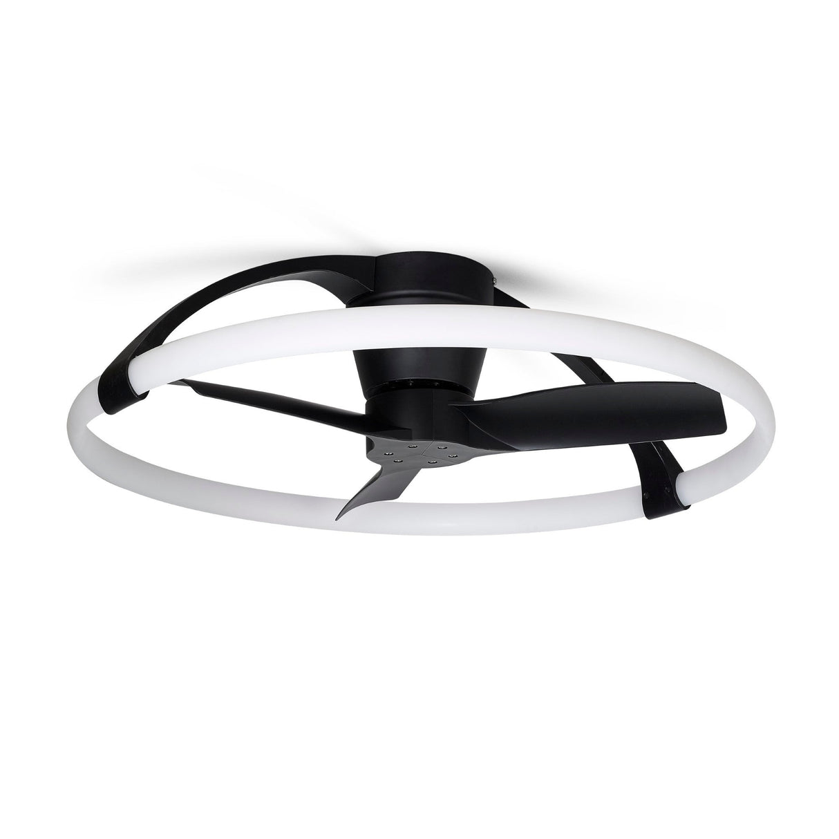 Nepal Mini CCT Dimmable LED Ceiling Retractable Fan Light With Remote & APP Control - Black