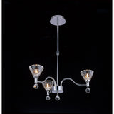 Neptune 52cm Round 3 Light Chandelier - Polished Chrome